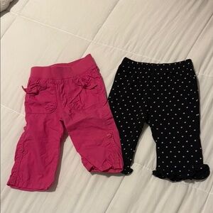 Pink and Black Baby Pants Set